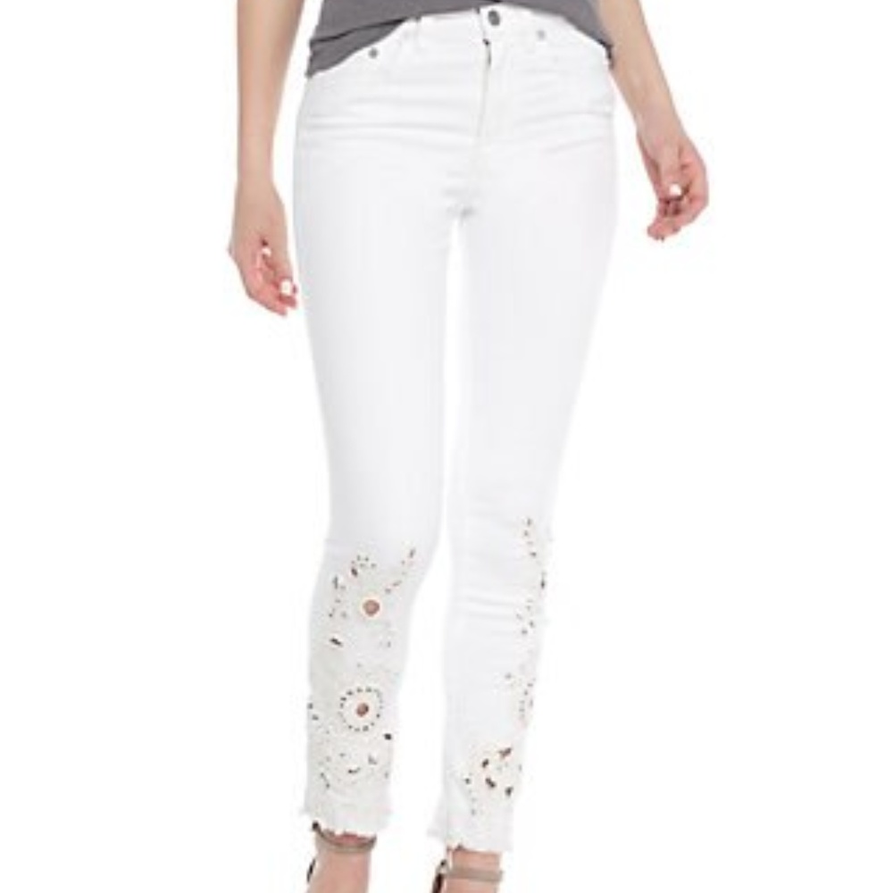Free People Cutwork Cigarette Jean